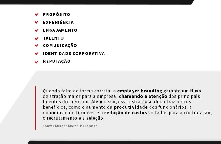 Quando feito de forma correta, o employer branding garante um fluxo de atração maior para a empresa, chamando atenção dos principais talentos do mercado.